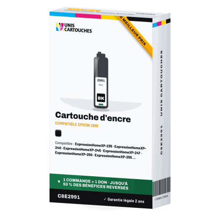 Cartouche compatible Epson 29XL Noir T2991 600 pages | 1er Prix