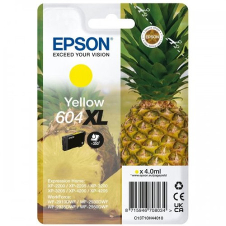 Cartouche Origine Jaune pour Epson XP-2200, XP-3200 – référence 604XL