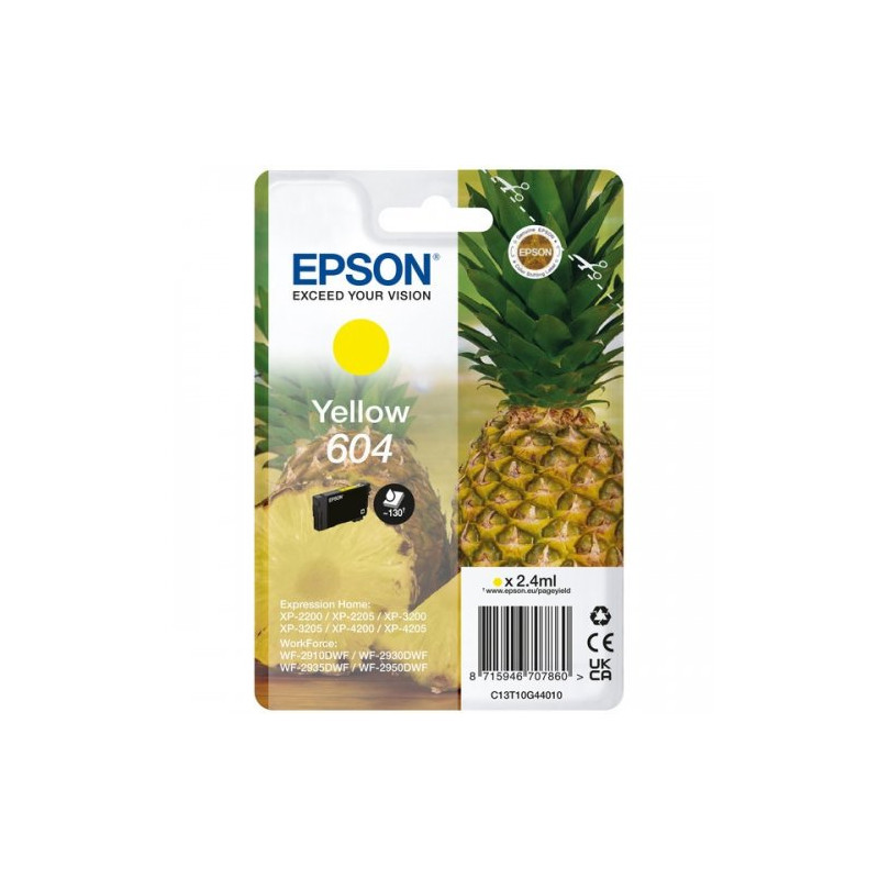 Cartouche Epson Jaune OEM 604 - Conforme et fiable