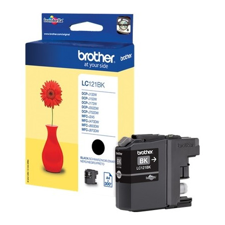 Cartouche Brother 121BK Origine – Conforme, 300 pages, livrée à 39€