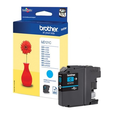 Cartouche Origine Brother LC121C Cyan (121C) - Conforme et calibrée