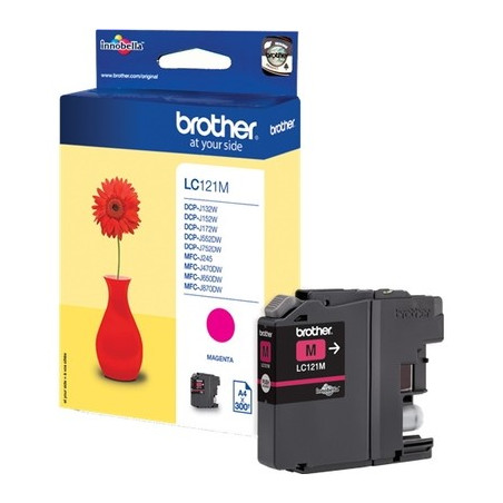 Cartouche Magenta Origine Brother 121M pour DCP-J 132 W, DCP-J 150
