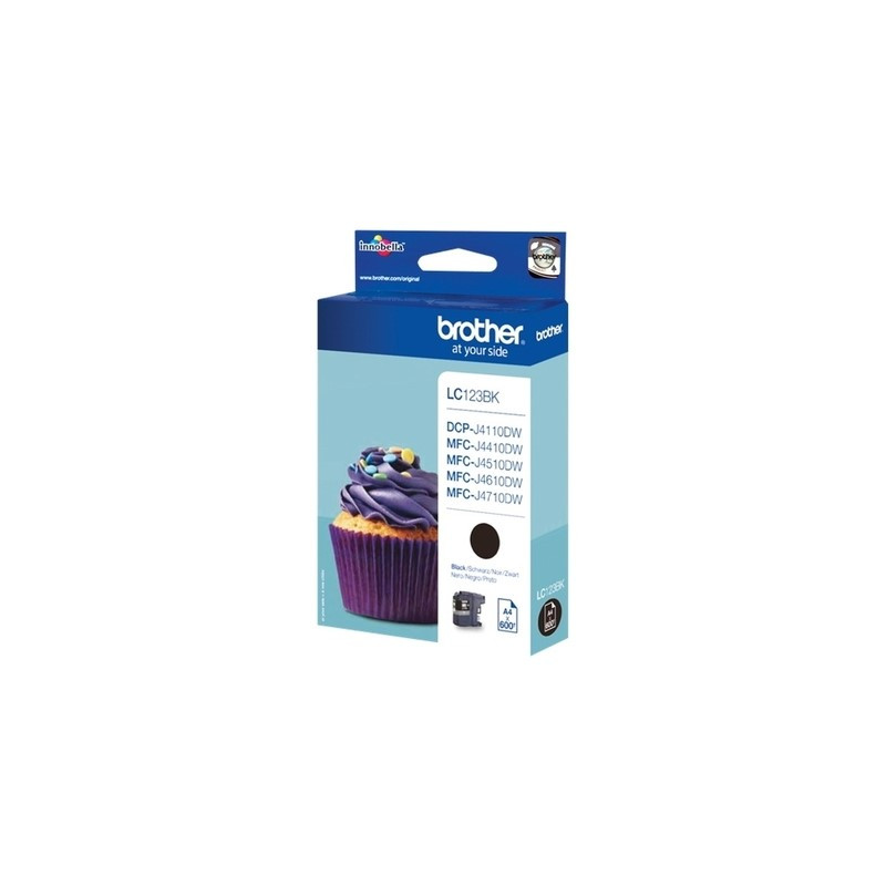 Cartouche Origine Noir Brother LC-123BK (Réf. 123) - Conforme OEM