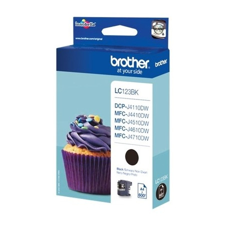 Cartouche Origine Noir Brother LC-123BK (Réf. 123) - Conforme OEM