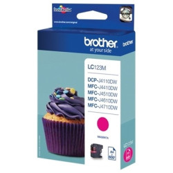 Cartouche d'origine Brother LC123 Magenta - Référence 123
