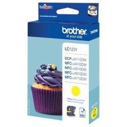 Cartouche Origine Jaune Brother LC123YL - Réf. 123 - Conforme OEM