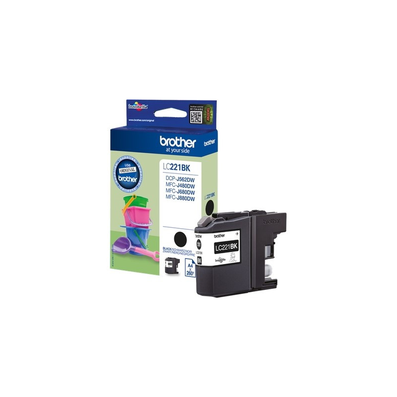 Cartouche Origine Brother LC221BK 221BK Noir - OEM
