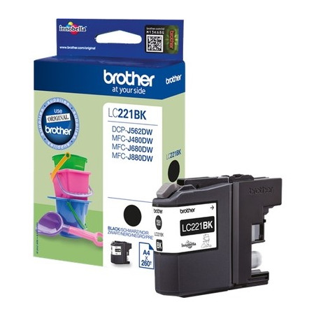 Cartouche Origine Brother LC221BK 221BK Noir - OEM