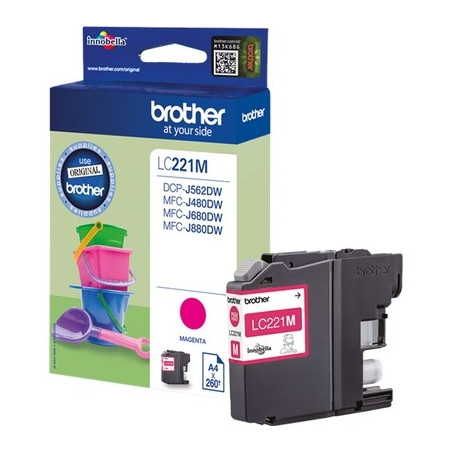 Cartouche D'origine Brother LC221M Magenta (221M) - Conforme et