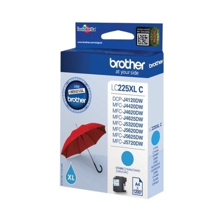 Cartouche Origine Brother 225 Cyan LC225XLC – Conforme et calibrée