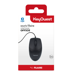 KEY OUEST SOURIS OFFICE FILAIRE NOIR