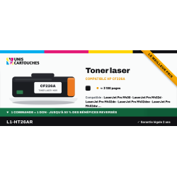 Toner compatible HP CF226A / 26A Noir 3100 pages | 1er Prix