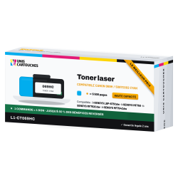 Toner laser compatible Canon 069H / 5097C002 Cyan haute capacité | 1er Prix