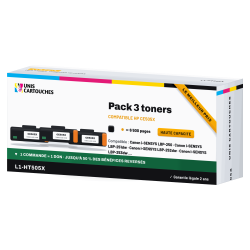 Pack de 3 toners compatibles HP 05X / CE505X Noir haute capacité | 1er Prix