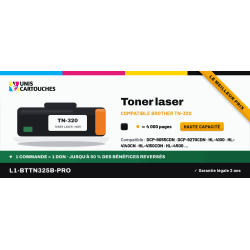 Toner Brother TN-325 / TN-320 Noir 4 000 pages | 1er Prix