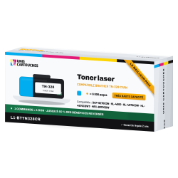 Toner laser compatible Brother TN-328 Cyan | 1er Prix