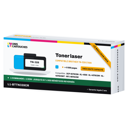 Toner Brother TN-328 Cyan 6 000 pages | 1er Prix