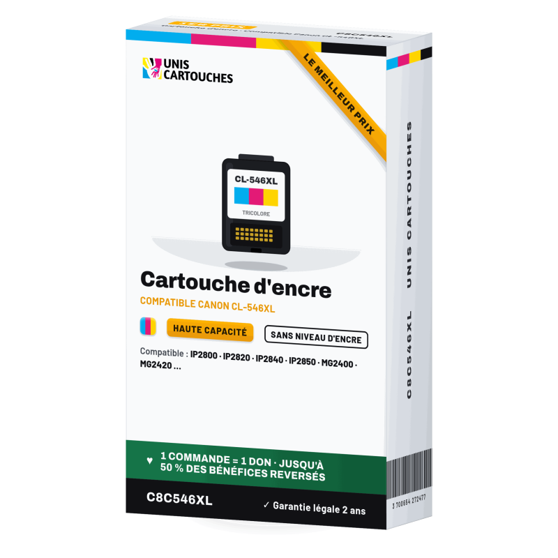 Cartouche Compatible Canon CL546XL Tricolor - 1er Prix