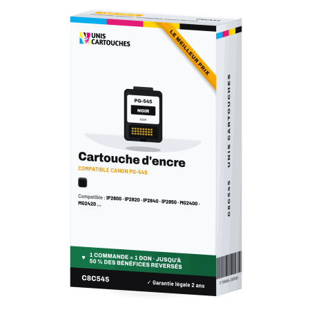 Cartouche noire compatible Canon PG545 1er Prix - Economique