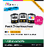Pack 3 cartouches Canon 2 x PG-545XL + CL-546XL remanufacturées V2