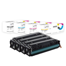 Pack 4 toners Switch HP 125A CB540A-CB543A, 128A et Canon 716