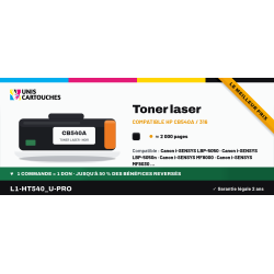 Toner compatible HP CB540A noir 125A, CE320A et Canon 716, 2000 p.