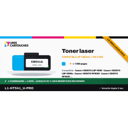 Toner compatible HP CB541A cyan 125A, CE321A et Canon 716C