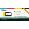 Toner compatible HP CC532A 304A jaune et Canon 718Y, 2800 pages