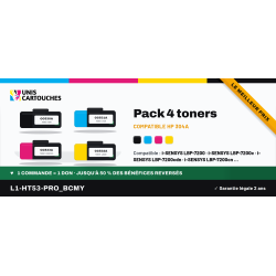 Cartouches Laser CANON 304A Multicolore - Pack 4 - 1er Prix
