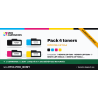 Cartouches Laser CANON 304A Multicolore - Pack 4 - 1er Prix