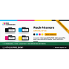 Pack 4 toners remanufacturés HP 410X CF410X à CF413X, M452 M477