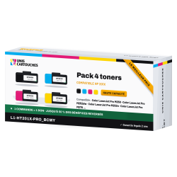 Cartouche HP 201X compatible x4 pour imprimantes HP Color LaserJet