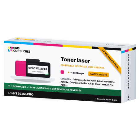 Toner compatible HP 201X CF403X magenta, 2 300 pages | 1er Prix