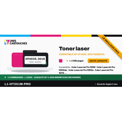 Toner compatible HP 201X CF403X magenta, 2 300 pages | 1er Prix