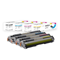 Pack de 4 toners laser Switch compatible HP CF350A Noir et couleur | Premium