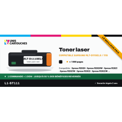 Toner compatible Samsung MLT-D111S noir, 1 000 pages | M2020, M2070