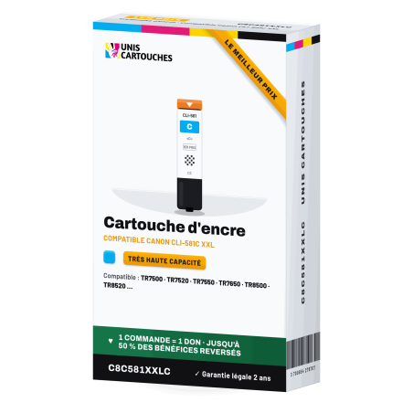 Cartouche compatible Canon CLI-581C XXL cyan (1995C001)