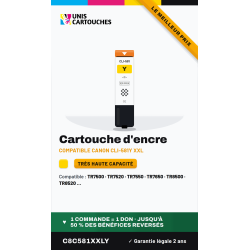 Cartouche compatible Canon CLI-581Y XXL jaune (1997C001)