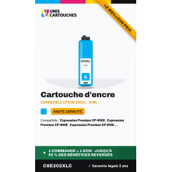 Cartouche compatible Epson 202XL cyan Kiwi (C13T02H24010)