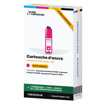 Cartouche compatible Epson 202XL magenta Kiwi (C13T02H34010)