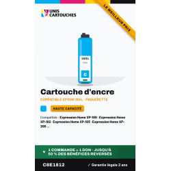 Cartouche compatible Epson 18XL cyan Pâquerette (C13T18124012)