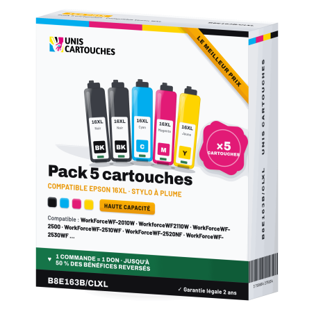 Pack 5 Cartouches Epson C13T16364012 Compatible