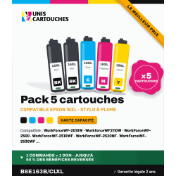Pack 5 Cartouches Epson C13T16364012 Compatible