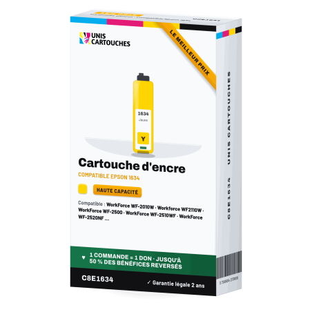 Cartouche compatible Epson 16XL jaune (C13T16344012) 1er Prix