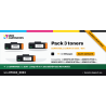 Pack de 3 toners compatibles HP 83X CF283X / Canon 737 noir 1er Prix