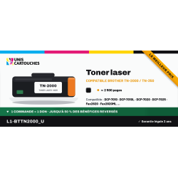 Toner compatible Brother TN-2000 / TN-350 noir | 1er Prix Solidaire