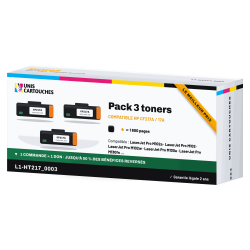 Pack de 3 toners compatibles HP 17A CF217A noir | 1er Prix Solidaire
