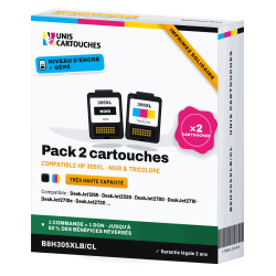 Cartouches HP 6ZD17AE compatibles – Pack x 2 noir + tricolore 1er prix