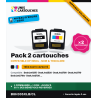 Cartouches HP 6ZD17AE compatibles – Pack x 2 noir + tricolore 1er prix
