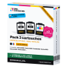 Pack 3 HP 304XL remanufacturé : 2 noires + 1 couleur | 1er Prix